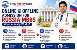 Read more about the article Online vs Offline Admission for Russia MBBS: What Actually Works?