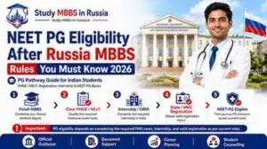 Read more about the article NEET PG Eligibility After Russia MBBS: Rules You Must Know 2026